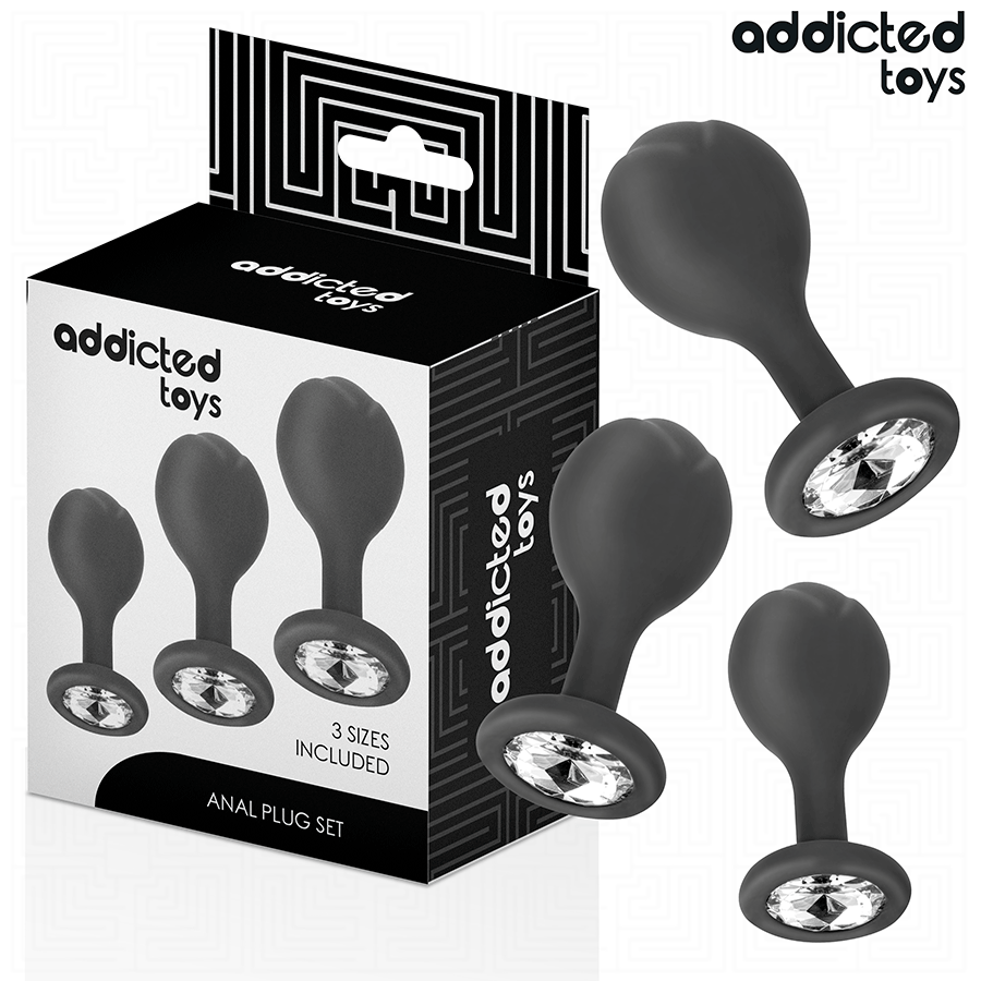 ADDICTED TOYS – LOT DE 3 PLUG ANAL AVEC BIJOU