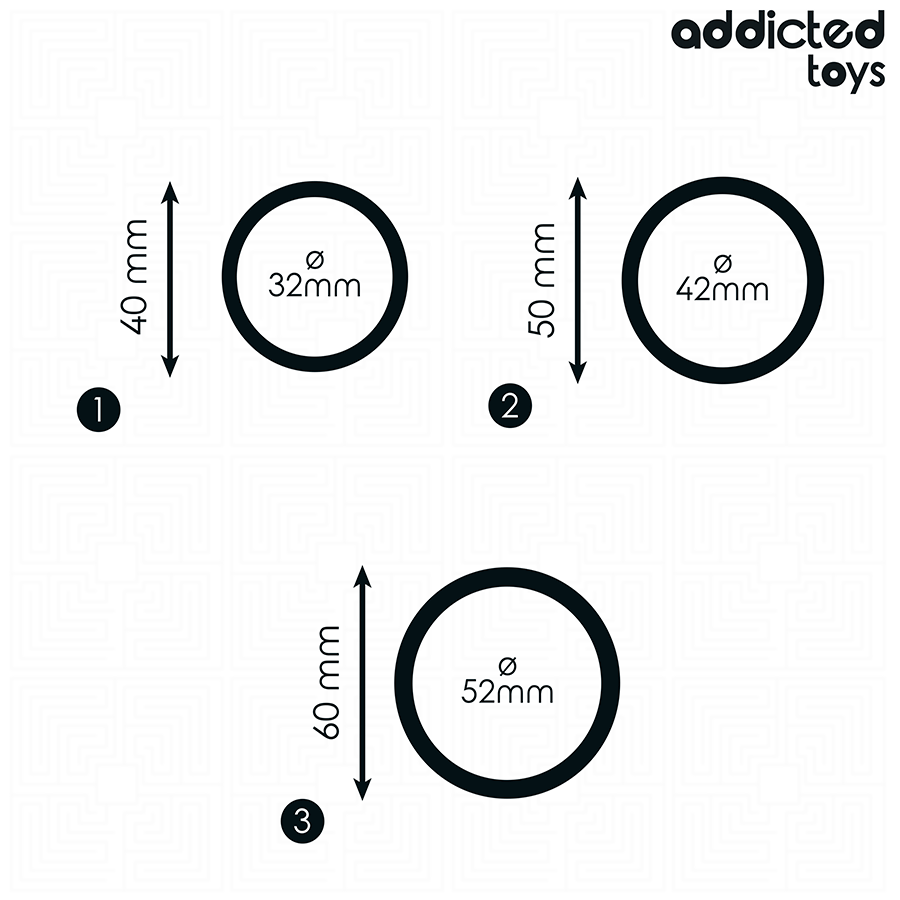 ADDICTED TOYS – LOT DE ANNEAUX EN SILICONE MODÈLE 2