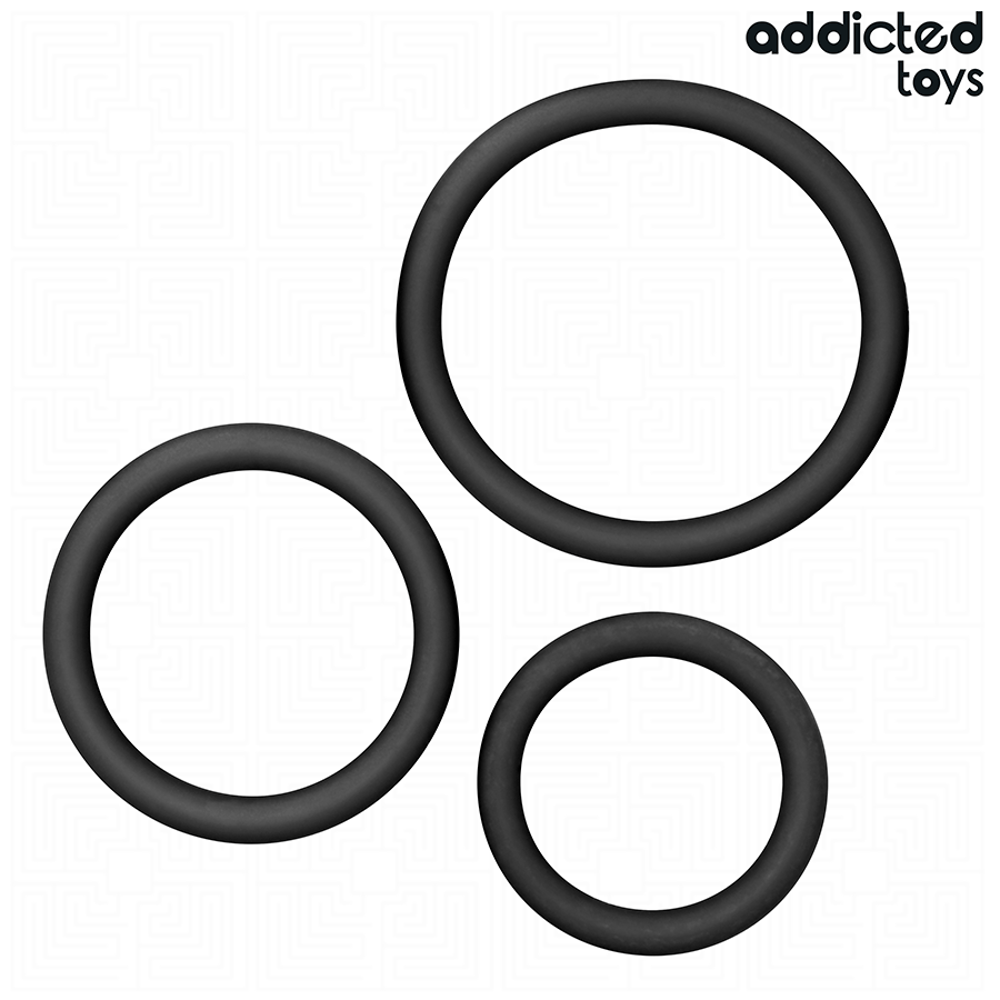 ADDICTED TOYS – LOT DE ANNEAUX EN SILICONE MODÈLE 2