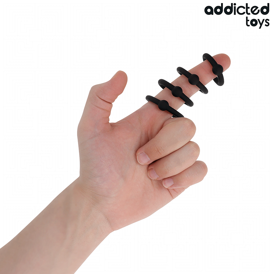 ADDICTED TOYS – LOT DANNEAUX EN SILICONE À PRESSION