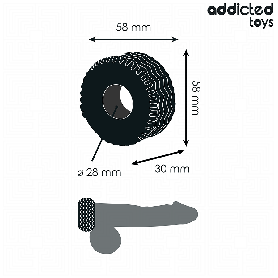 ADDICTED TOYS – ANNEAU PÉNITENSIF EXTRA ÉPAIS