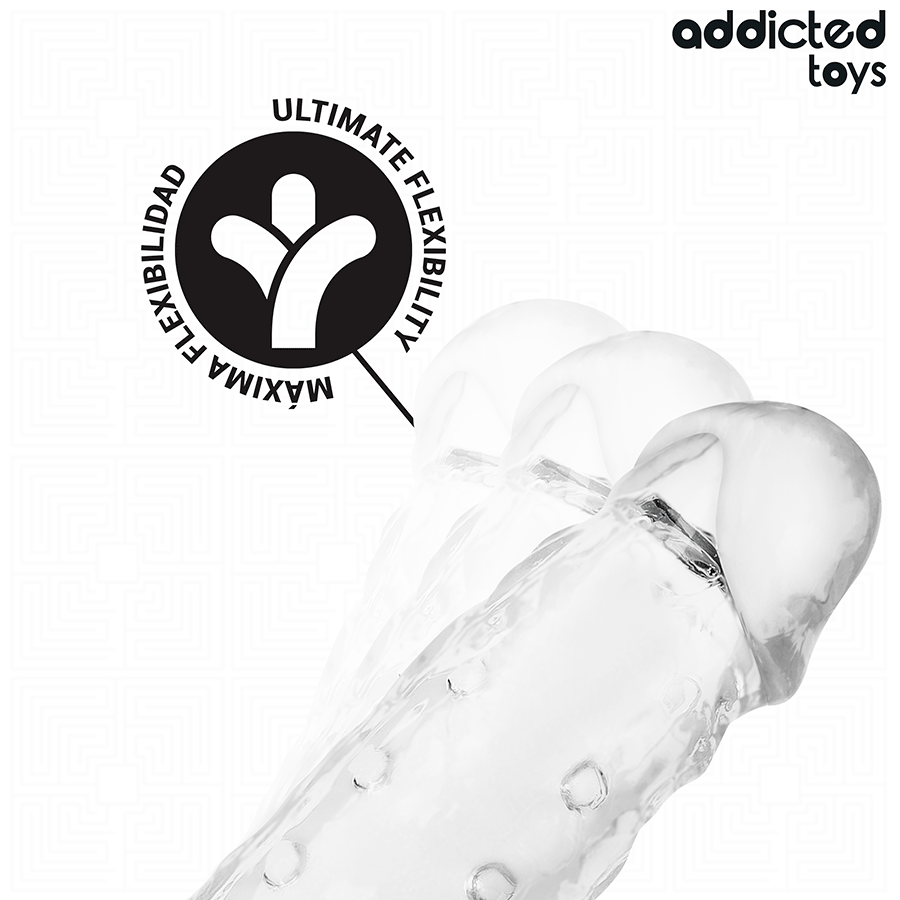 ADDICTED TOYS – GAINE PÉNIS TRANSPARENTE TAILLE M 27 CM