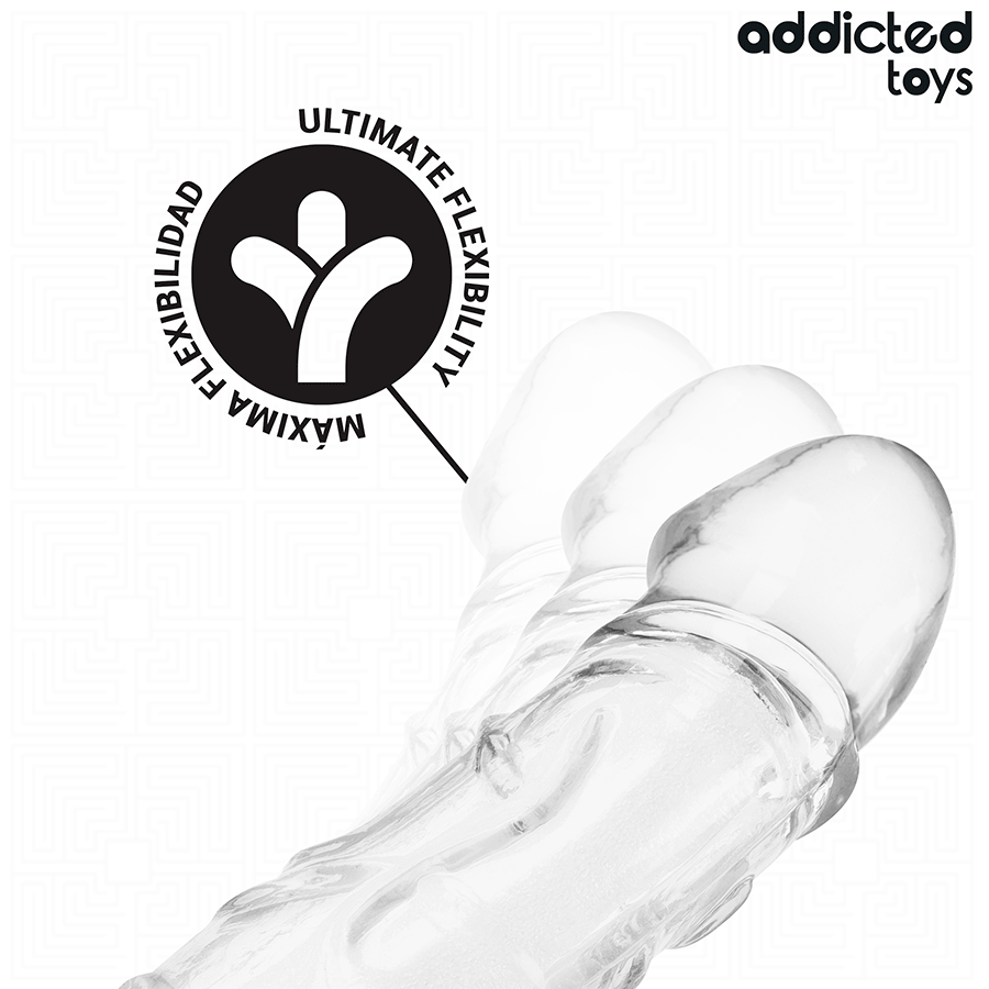 ADDICTED TOYS – EXTENSION DE PÉNIS TRANSPARENTE 27 CM