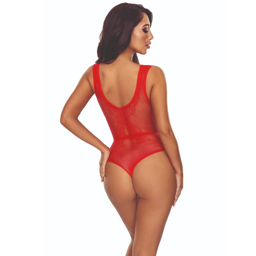 PASSION – BS115 BODYSTOCKING GRID ROUGE