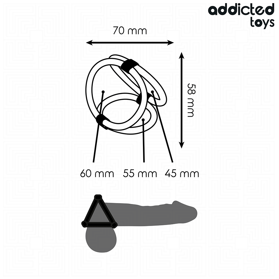 ADDICTED TOYS – ANNEAU PÉNIS TRIPLE