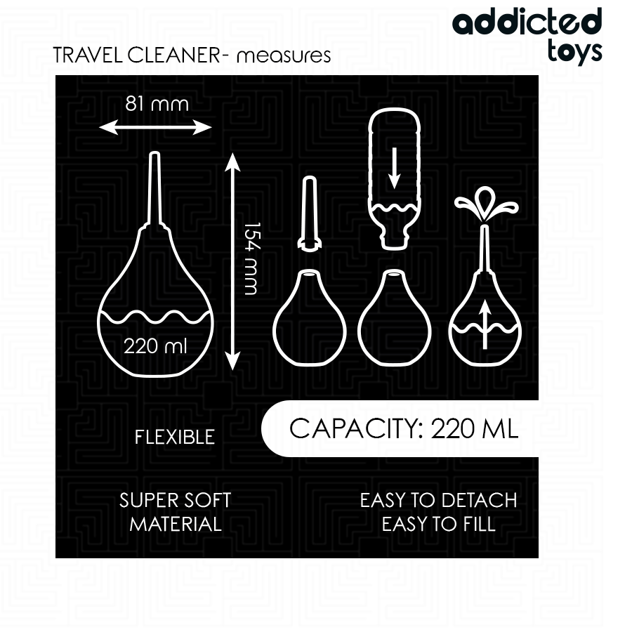 ADDICTED TOYS – NETTOYANT ANAL DE VOYAGE TAILLE L 220 ML