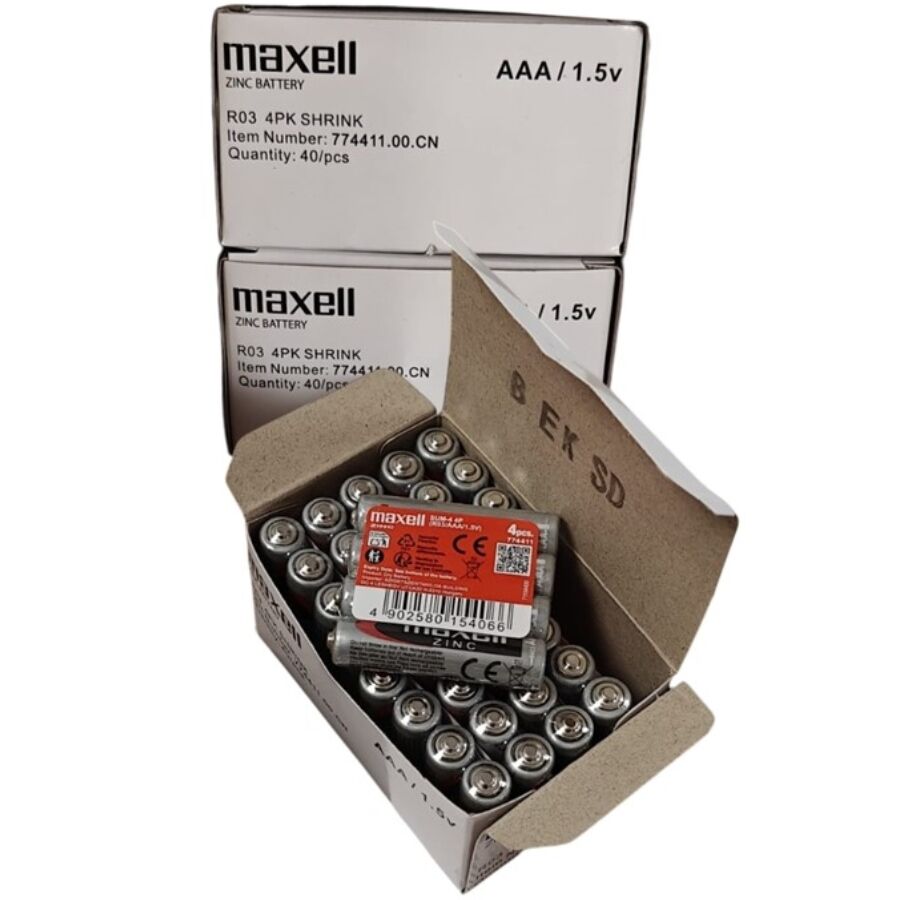 MAXELL – BATTERIE AU MANGANÈSE AAA R03 RÉTRACTABLE*4