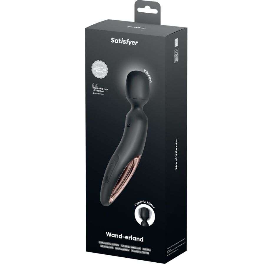 SATISFYER – MASSEUR VIBRANT WAND ERLAND NOIR
