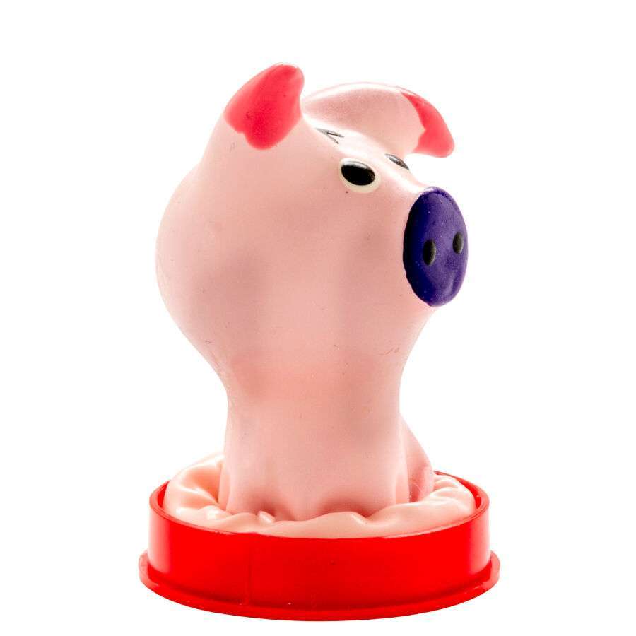 CONDOMERIE – PRÉSERVATIFS FANTAISIE PEINTS À LA MAIN TÊTE DE COCHON
