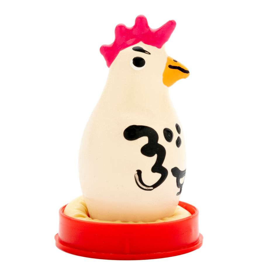 CONDOMERIE – PRÉSERVATIFS FANTAISIE PEINTS À LA MAIN COQ COCKY