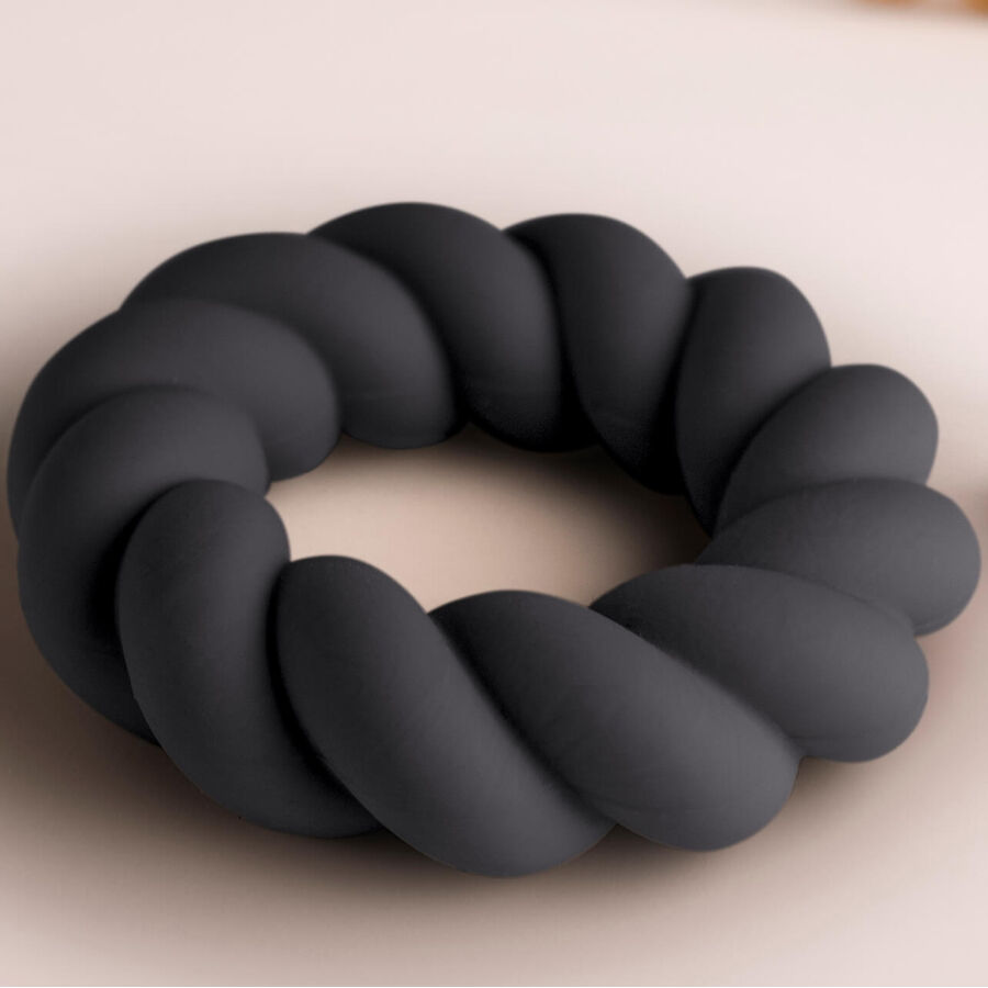 ROCKS-OFF – ANNEAU DE MASTURBATION EN SILICONE NOIR TWIST