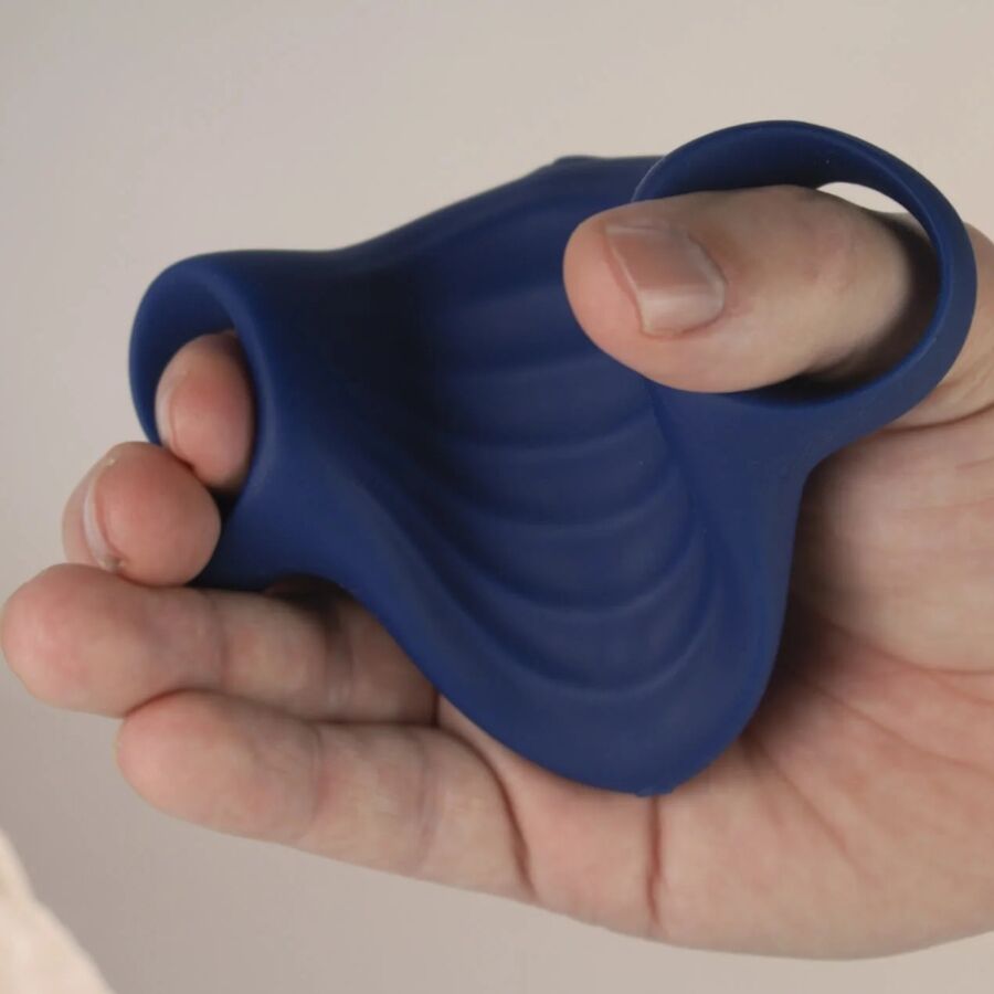 ROCKS-OFF – MASTURBATEUR VIBRATEUR FLEXIBLE PALM BLUE