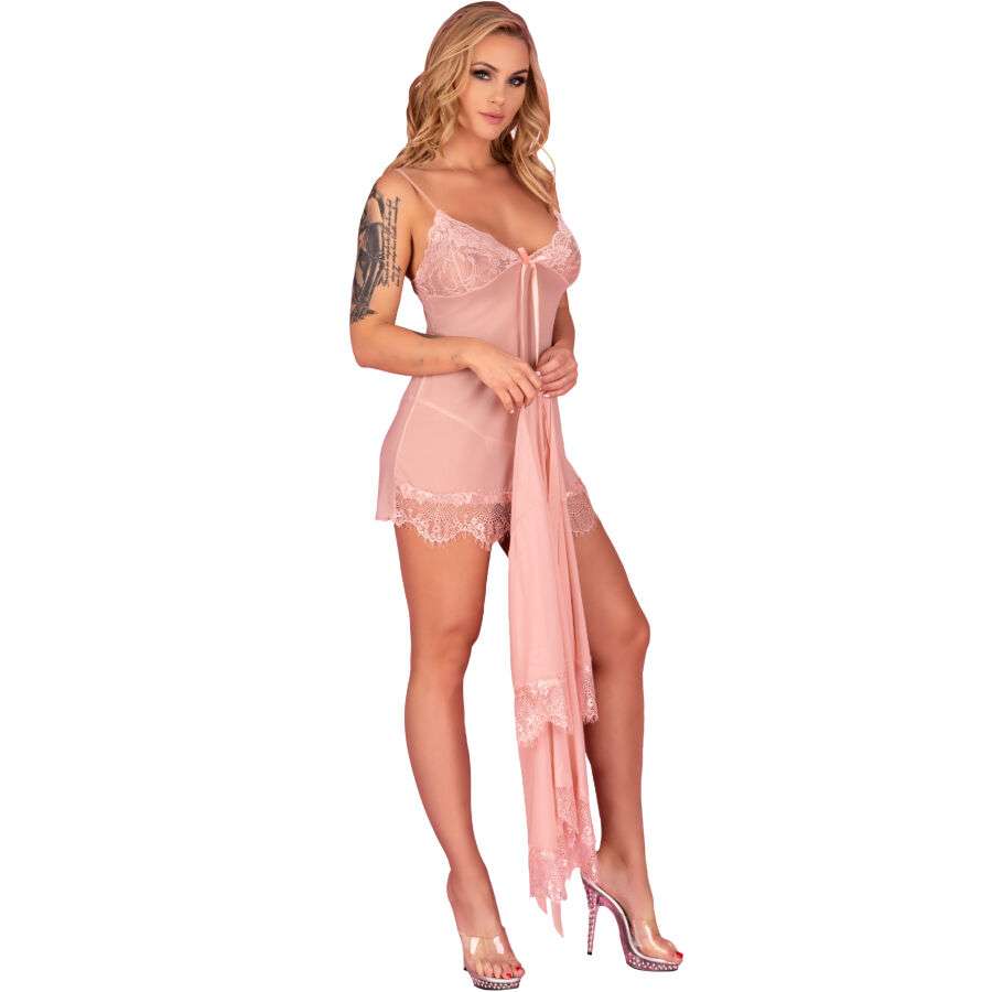 LIVCO CORSETTI FASHION – HYEONA 1710 BABYDOLL + TANGA ROSA S