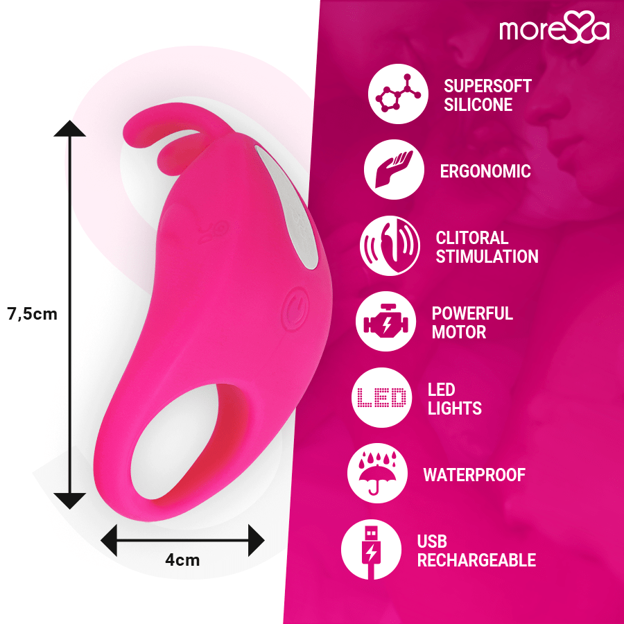 MORESSA – BRAD PREMIUM SILICONE RECHARGEABLE ROSE
