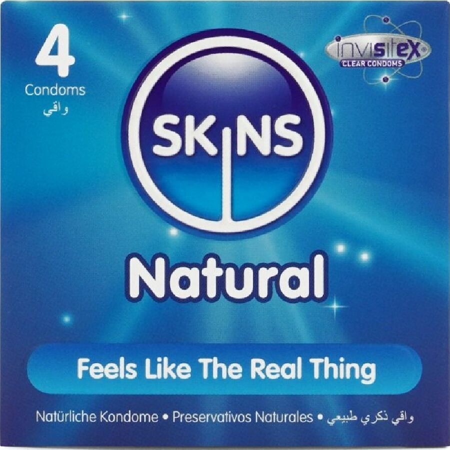 SKINS – PACK DE 4 PRÉSERVATIFS NATURELS PREMIUM