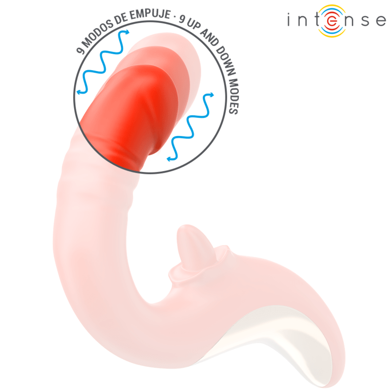 INTENSE – VIBRATEUR ET STIMULATEUR PAULINA EN FORME DE U ROUGE