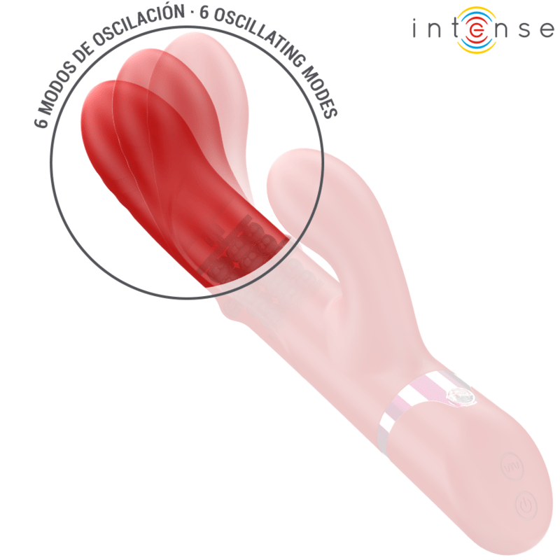 INTENSE – LELE VIBRATEUR MULTIFONCTION ROTATIF  OSCILLANT  STIMULANT ROUGE