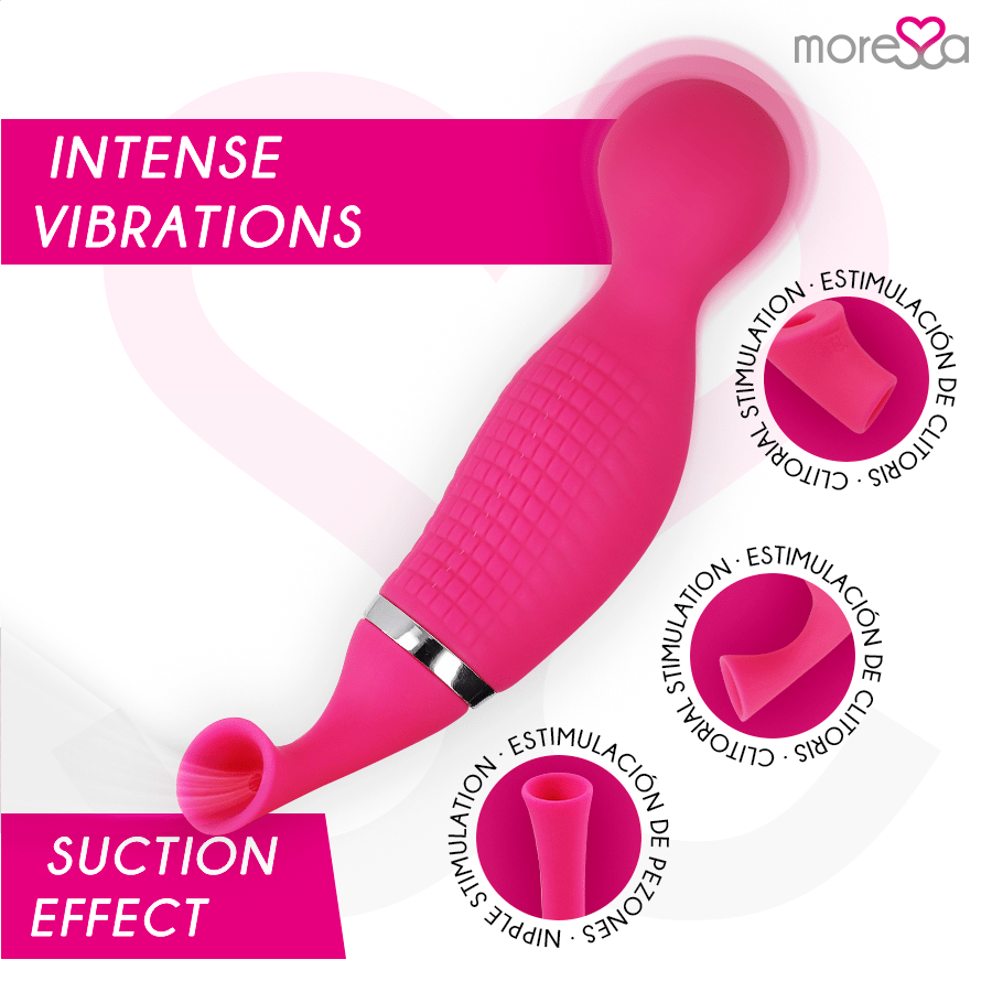 MORESSA – KIRK DUO ONDES STIMULANTES + MASSEUR MULTIFONCTION RECHARGEABLE EN SILICONE PREMIUM