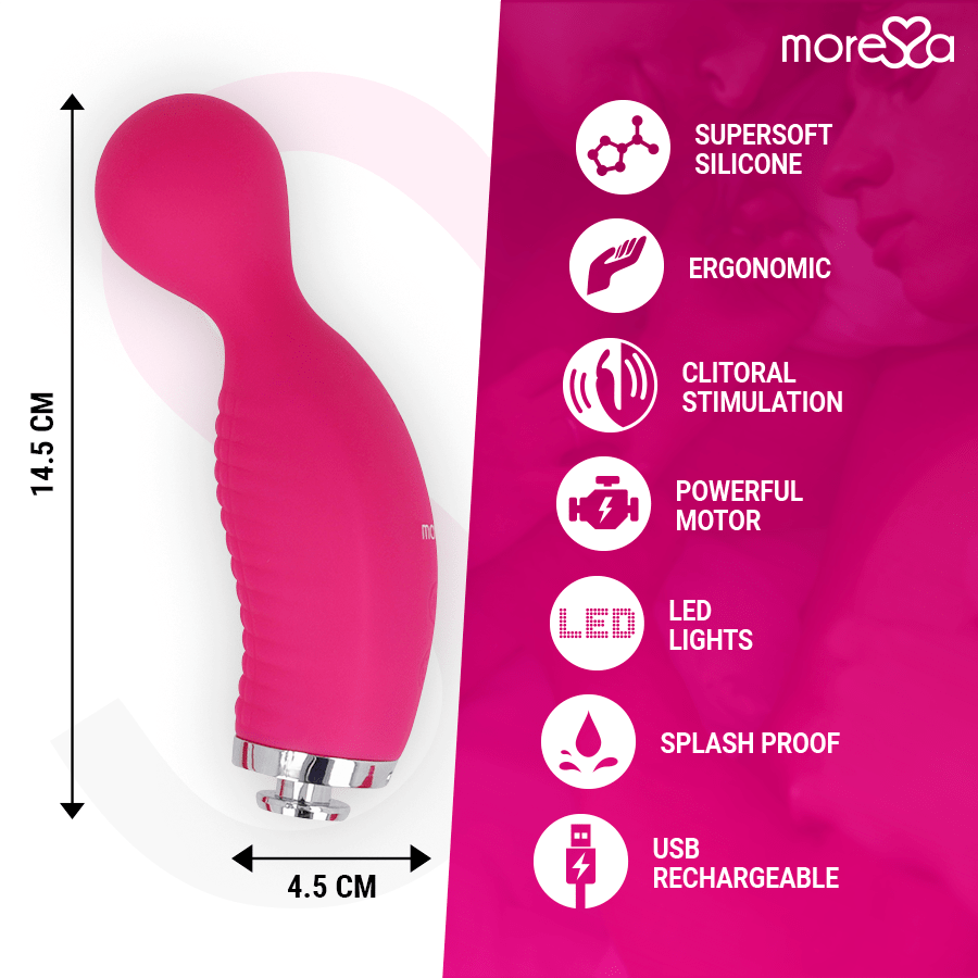 MORESSA – KIRK DUO ONDES STIMULANTES + MASSEUR MULTIFONCTION RECHARGEABLE EN SILICONE PREMIUM