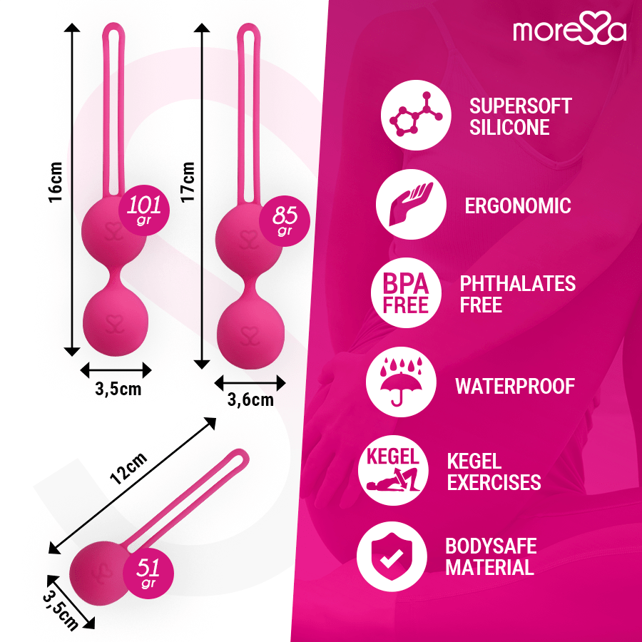 MORESSA – OSIAN SET PREMIUM SILICONE ROSE (Osian One – 51 g  Osian Two – 101 g  Osian Three 85 g)