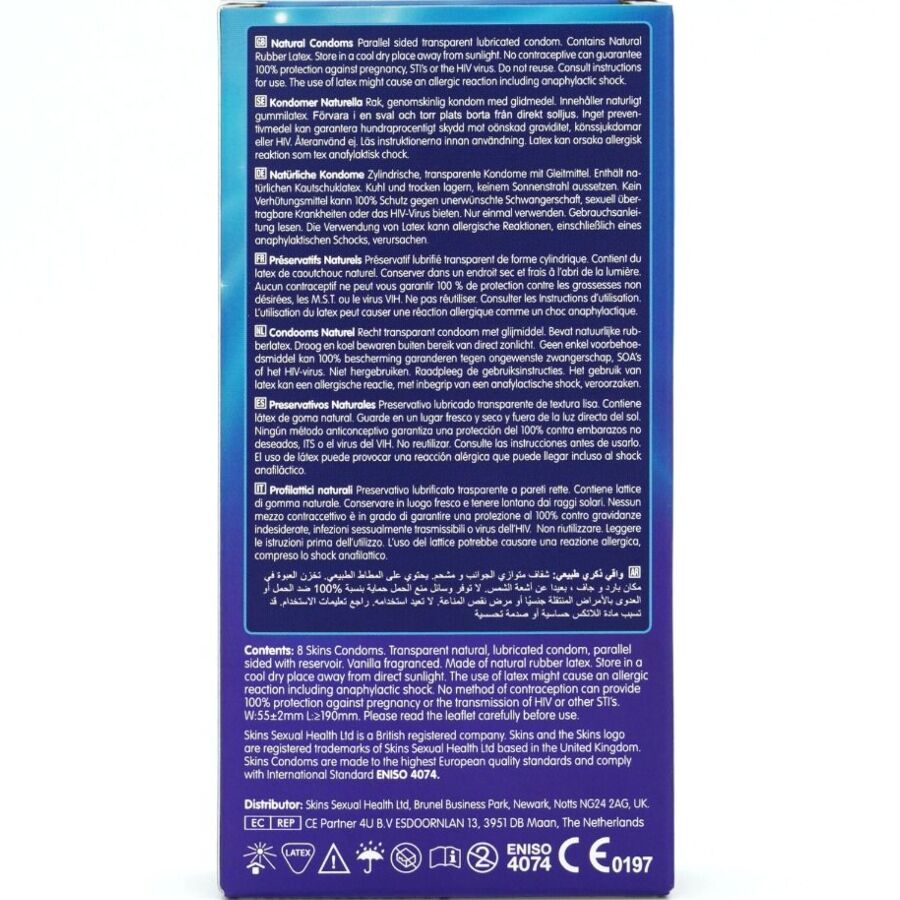 SKINS – PRÉSERVATIFS NATURELS PREMIUM PACK 8