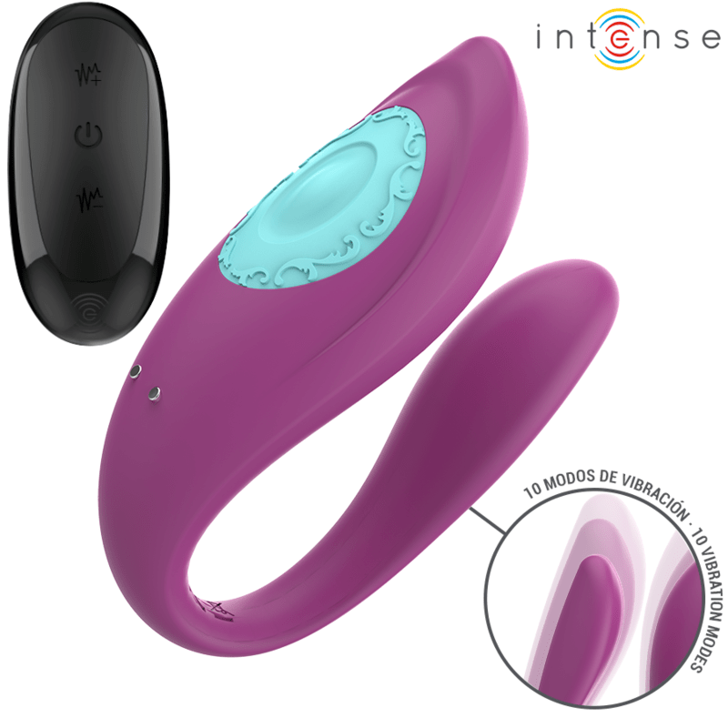INTENSE – ANNIE VIBRATEUR ET STIMULATEUR EN U VIOLET TÉLÉCOMMANDE