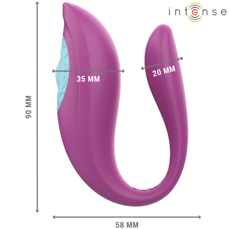 INTENSE – ANNIE VIBRATEUR ET STIMULATEUR EN U VIOLET TÉLÉCOMMANDE