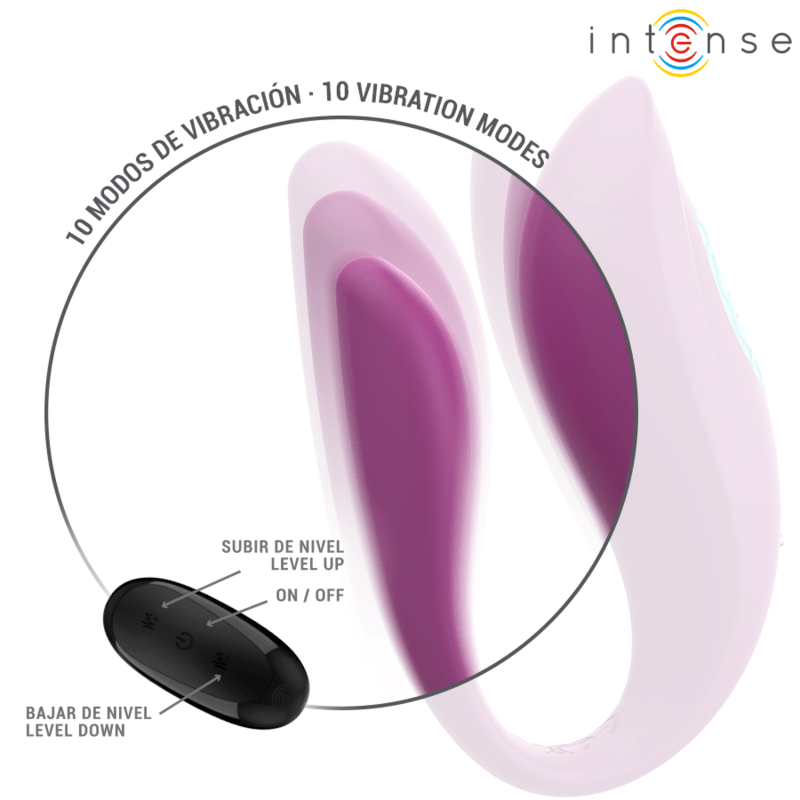 INTENSE – ANNIE VIBRATEUR ET STIMULATEUR EN U VIOLET TÉLÉCOMMANDE