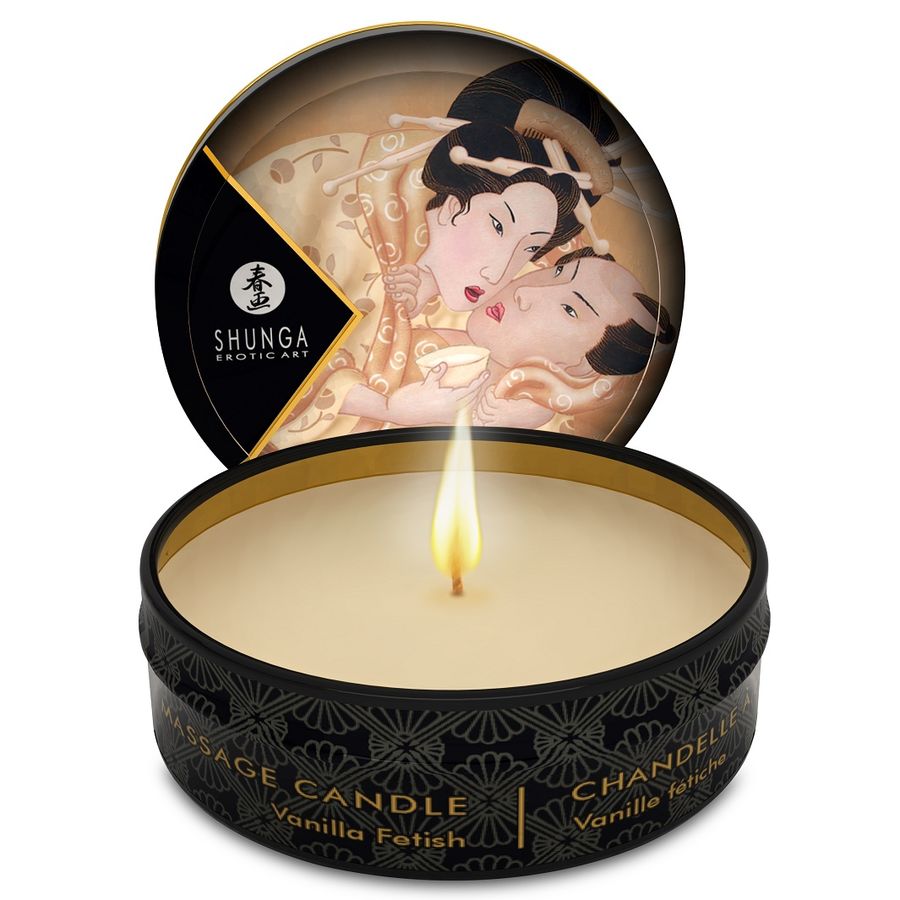 SHUNGA – MINI CARESSE À LA BOUGIE PRÉSENTOIR BOUGIES DE MASSAGE 24 UNITÉS