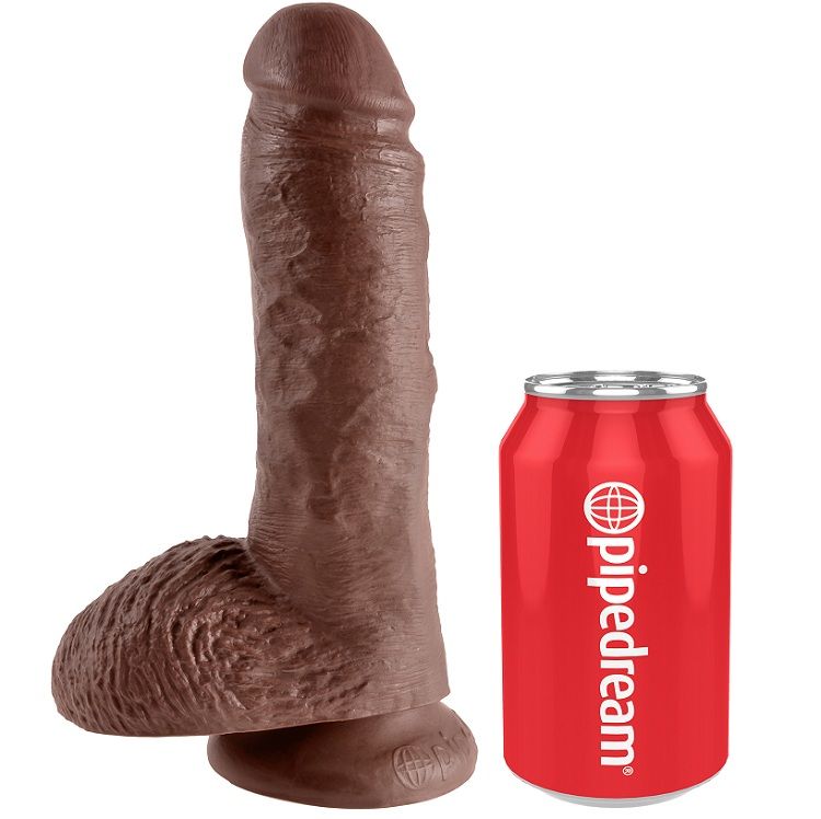 KING COCK – 8″ PENE REALÍSTICO MARRÓN 20.3 CM