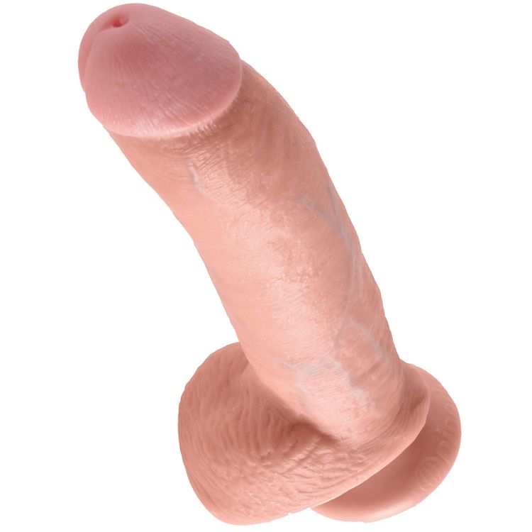 KING COCK – 9 CHAIR DE GODE AVEC BOULES 22.9 CM