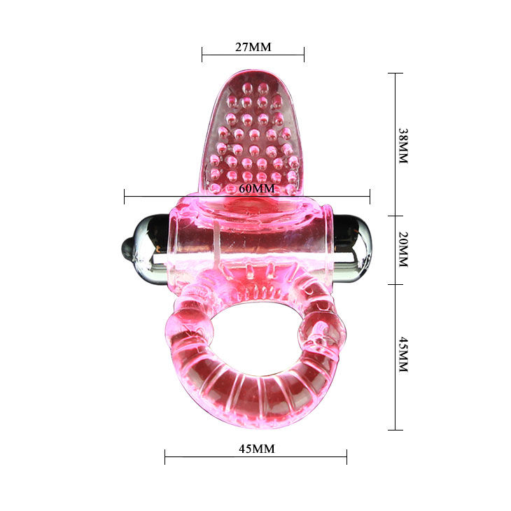 BAILE – ANNEAU PÉNIS VIBRATEUR ROSE SWEET ABS 10 RYTHMES