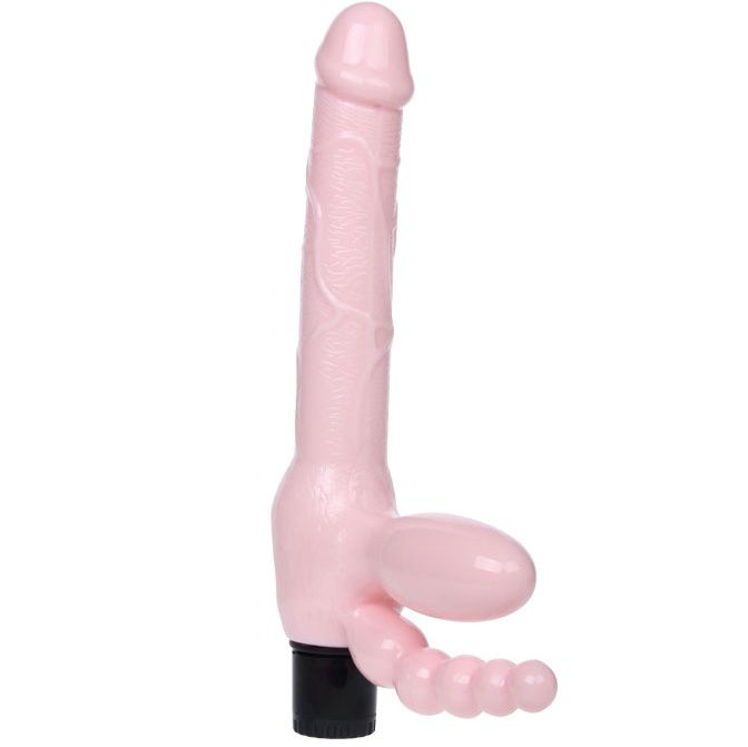 BAILE – HARNAIS SANS CORDE TPR AVEC VIBRATION ET STIMULATION ANAL 25.4 CM