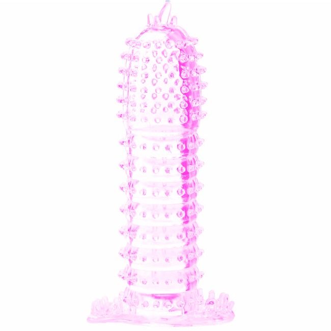 BAILE – GAINE PÉNIENNE  POINTS STIMULANTS ROSE 14 CM