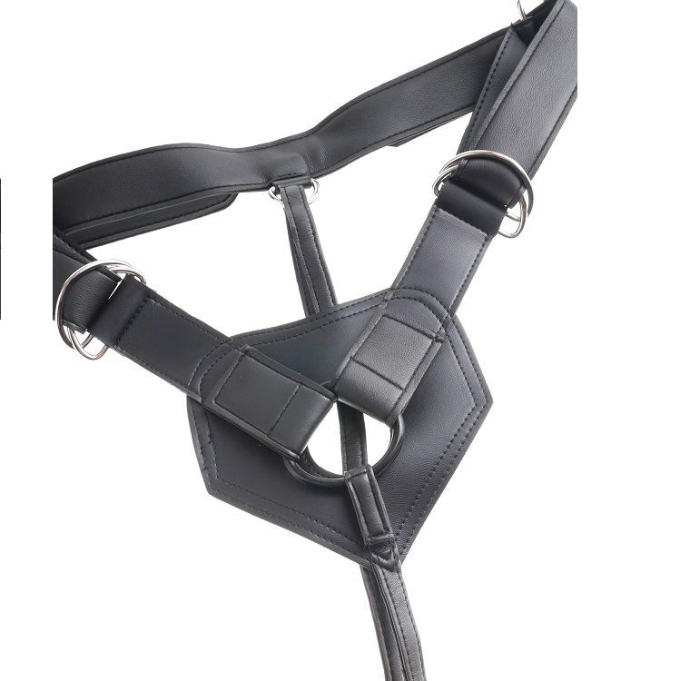 KING COCK – HARNAIS AVEC PÉNIS NOIR RÉALISTE 22,9 CM
