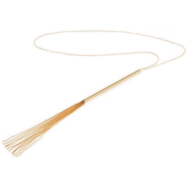 BIJOUX – MAGNIFIQUE COLLIER CHAÎNE / FOUET MÉTAL