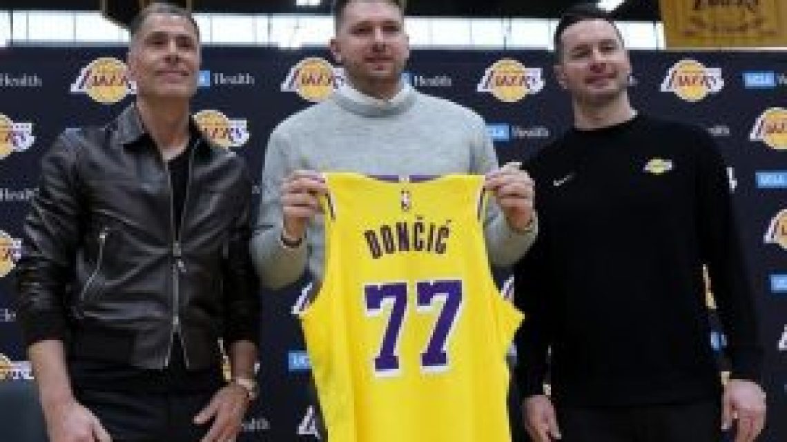 SOURCE SPORTS: Lakers Introduce Luka Dončić After Blockbuster Trade SOURCE SPORTS: Lakers Introduce Luka Dončić After Blockbuster Trade