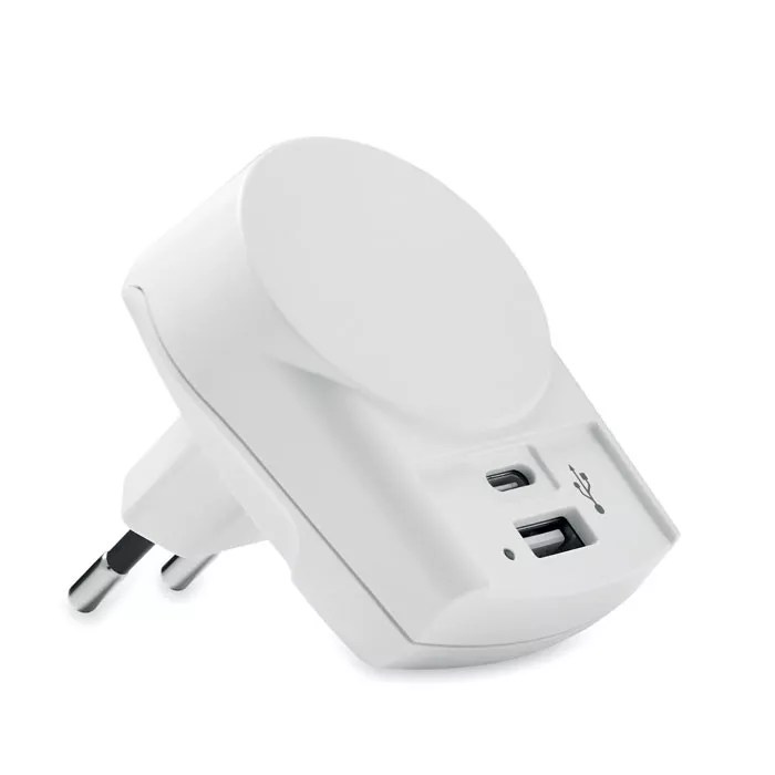 EURO USB CHARGER A/C – Blanc