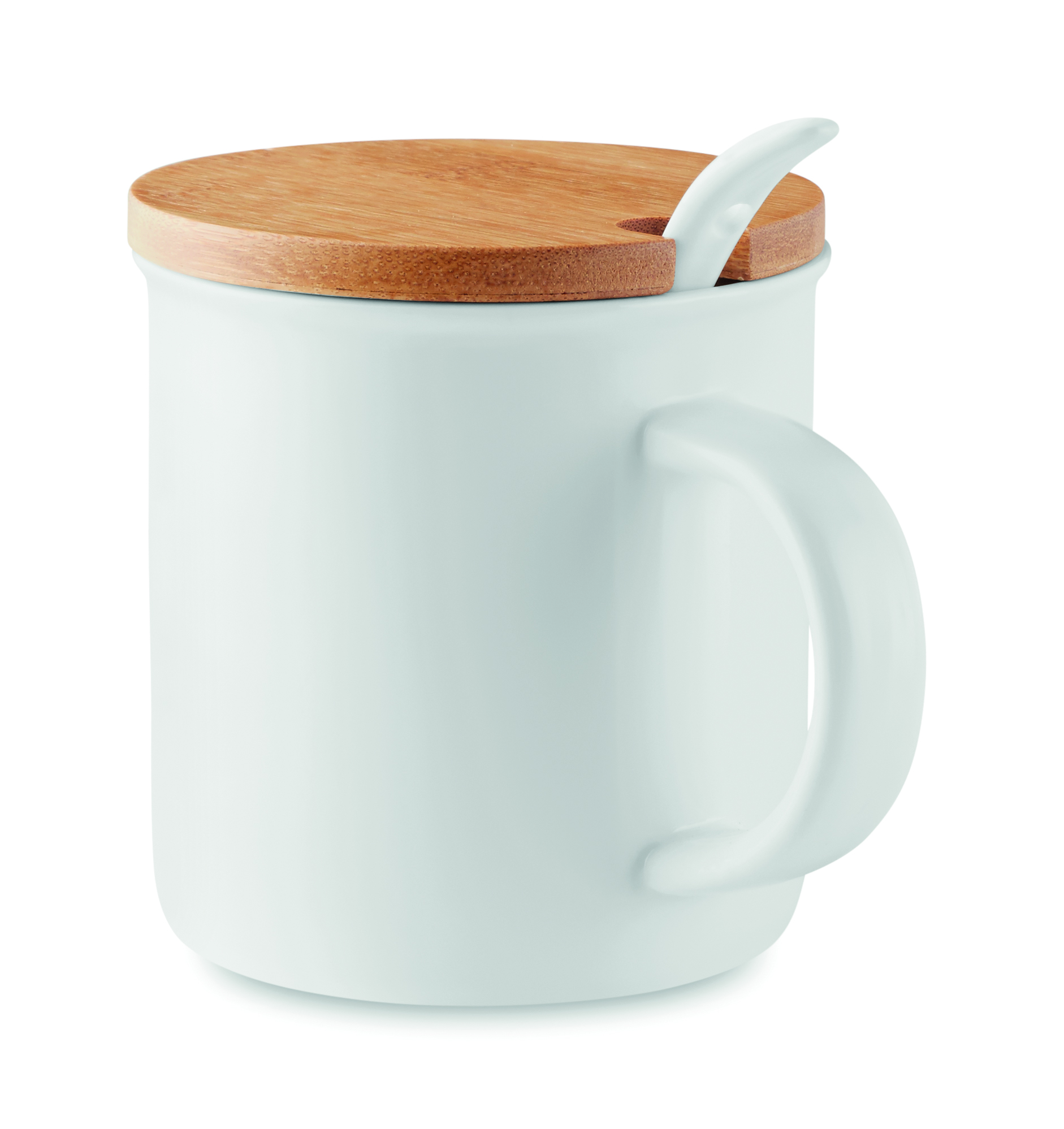 Mug porcelaine avec cuillère