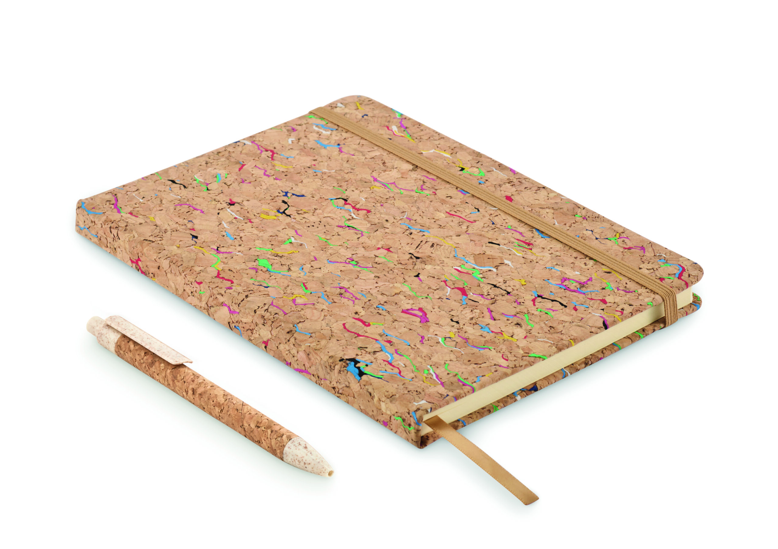 Cahier A5 en liège de couleur