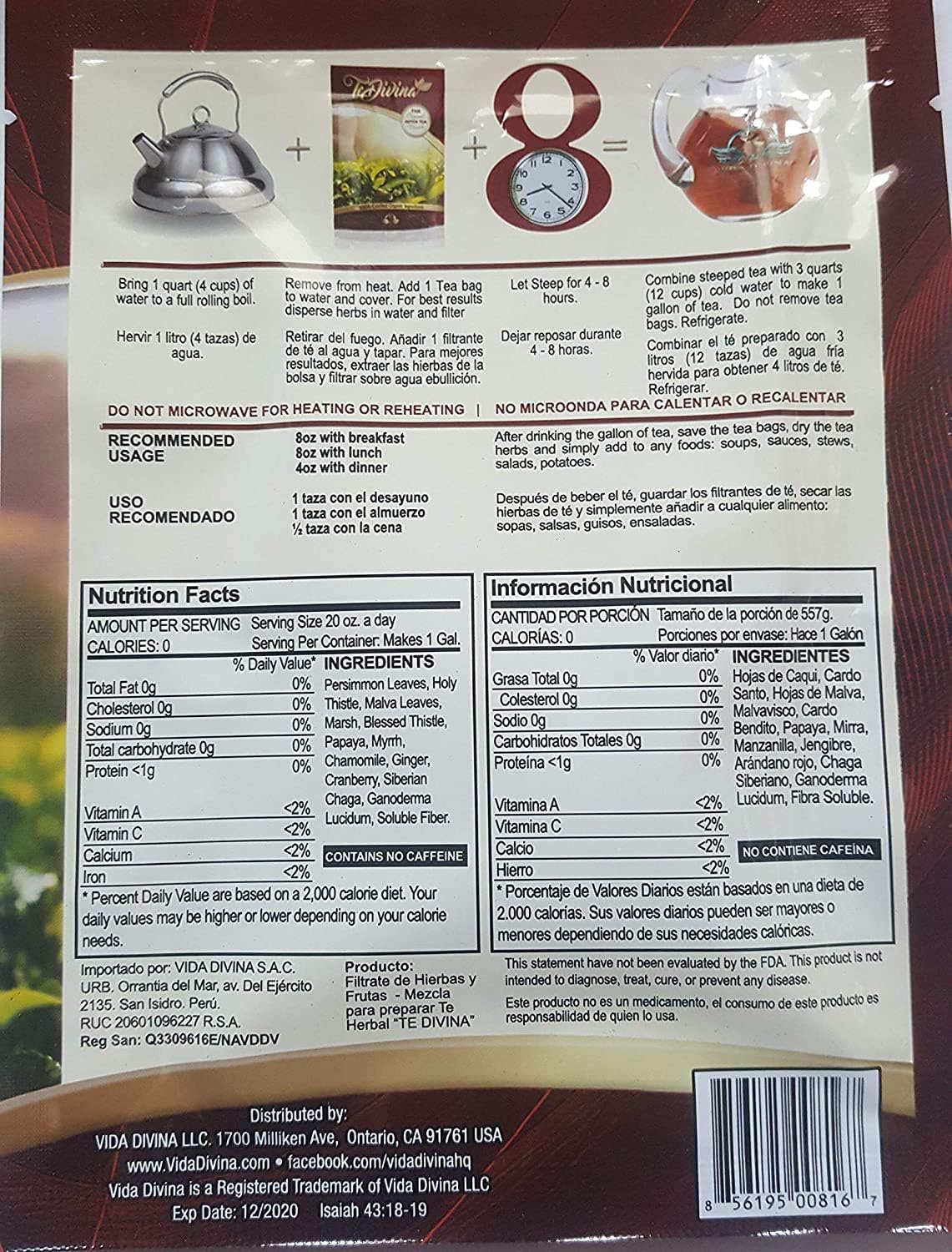 Te divina detox para bajar de peso