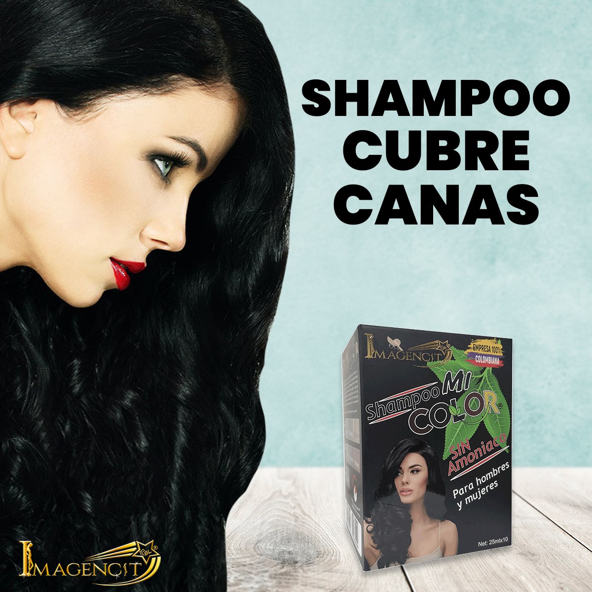 Shampoo MI COLOR cubre canas negro