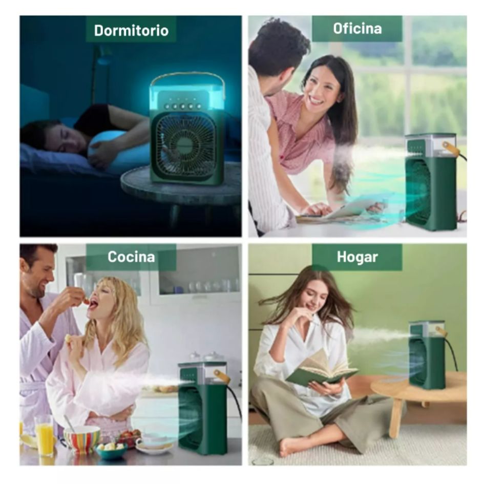 Mini Ventilador Aire Acondicionado LED
