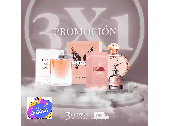 KIT  PERFUMES PARA MUJER 3X1