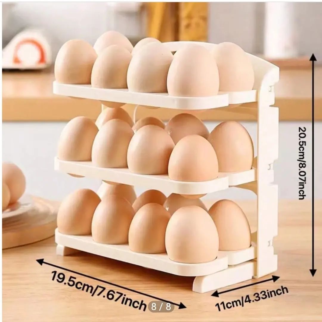ESTANTE ORGANIZADOR DE HUEVOS PLEGABLE
