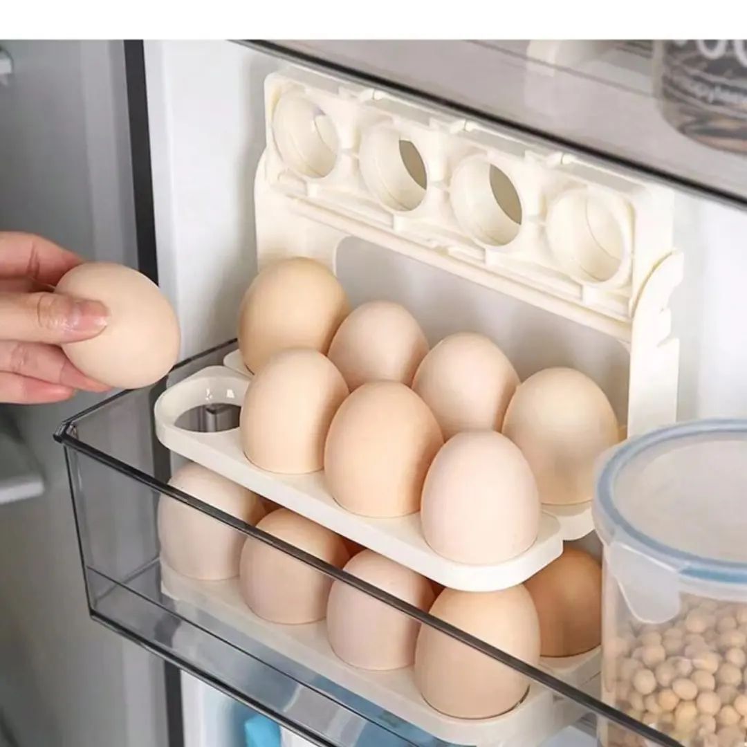 ESTANTE ORGANIZADOR DE HUEVOS PLEGABLE