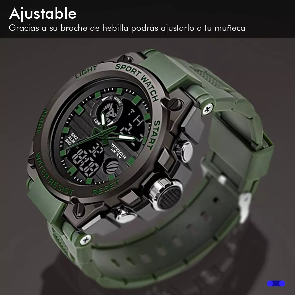 Reloj Táctico Militar (Correa Verde)