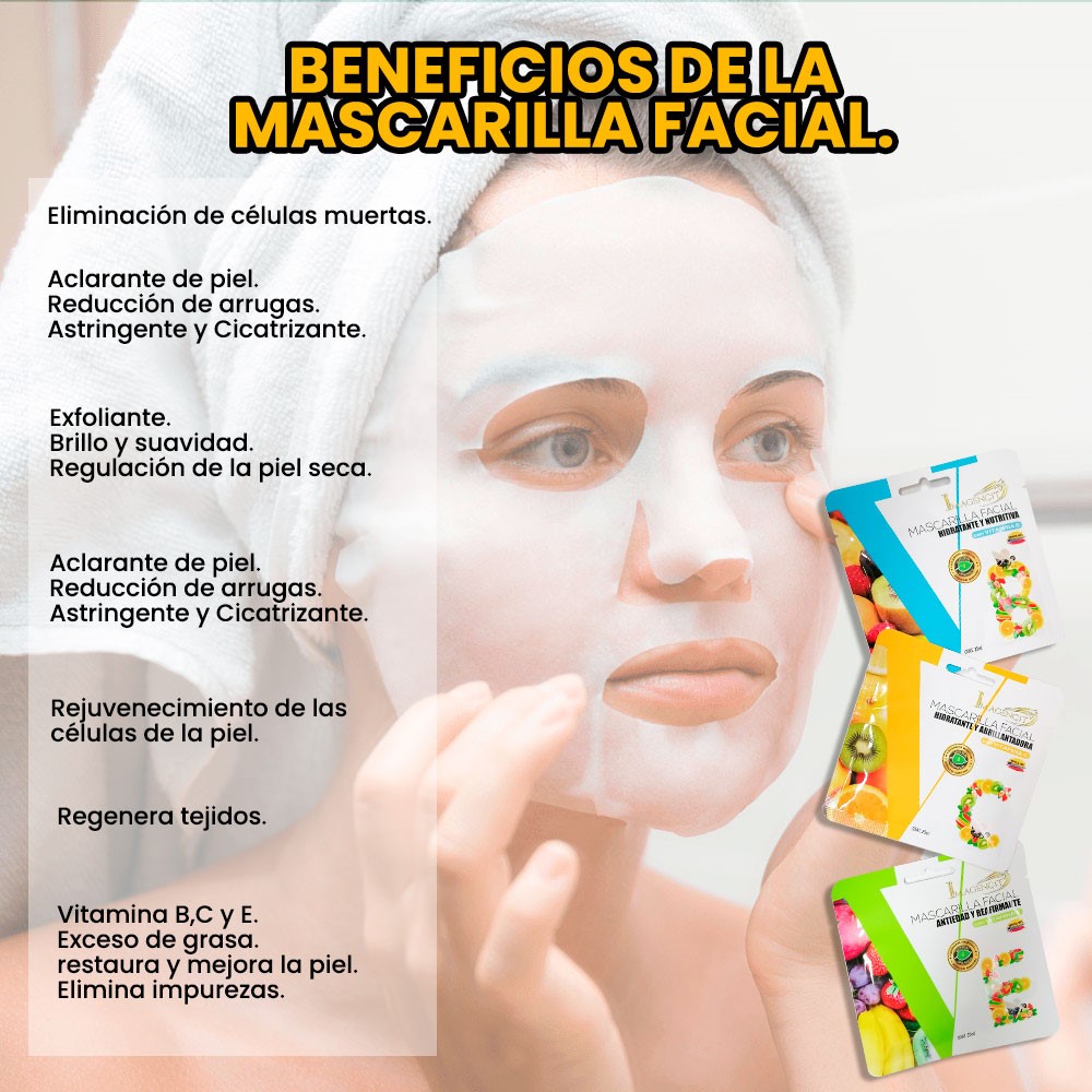 Mascarilla facial hidratante iluminadora