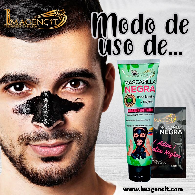 MASCARILLA NEGRA DE CARBÓN ACTIVO