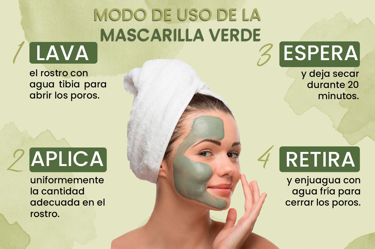 MASCARILLA VERDE ALGAS MARINAS/AGUACATE